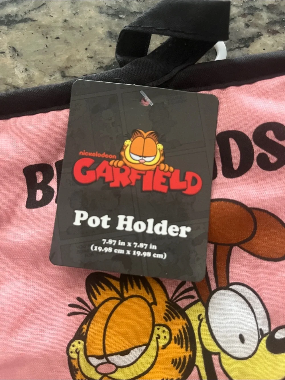 Garfield Pink “best buds” Pot Holder
